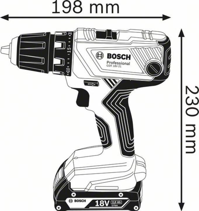 Produktbild Bosch Professional GSR 18V-21 (Akkubetrieb)
