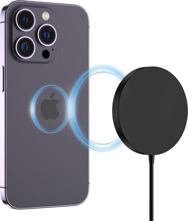 Image du produit Tech-Protect QI15W-A30 Chargeur inductif avec MagSafe et câble USB-C - noir (15 W)