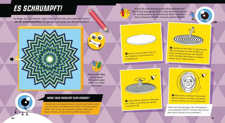 Image du produit Mach mit! - Optische Illusionen: Zeichnen, ausmalen, basteln, rätseln, spielen! Das Aktivbuch für (Allemand, Laura Baker, 2020)