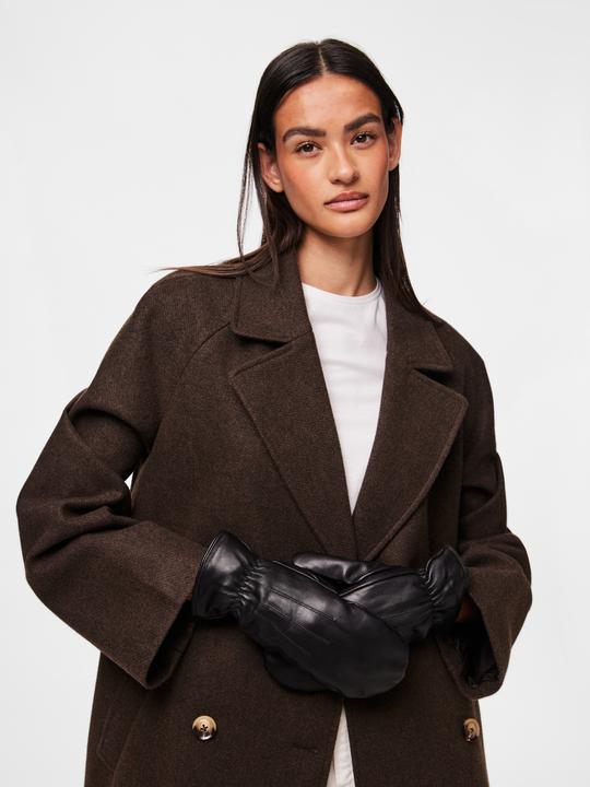 Produktbild Pieces Leder Fäustlinge (M)
