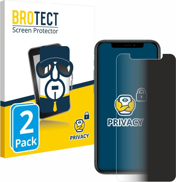 Immagine prodotto BROTECT Pellicola privacy antispia Pellicola di protezione dalla luce blu (2 Pezzo/i, Apple iPhone 11 Pro)