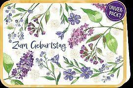 Produktbild Edition Gollong Doppelkarte. Simply Gold. Zum Geburtstag - Frhlingsblten blau (1 Stk.)