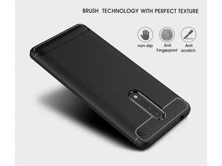 Actual product image Screenguard Nokia 8 Cover Carbon Brushed Soft TPU (Nokia 8)