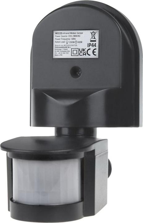 Produktbild Maclean Wandmontierter Bewegungs- und Dämmerungssensor 180° max 1200W grau MCE25 GR