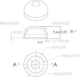 Image du produit Velleman Capuchon en plastique pour le bouton-poussoir miniature R1396R, R1396W et R1396B