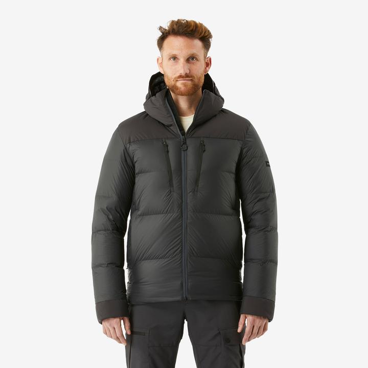 Forclaz Daunenjacke Herren Kapuze bis -20 °C Trekking - MT900 schwarz (XXL)
