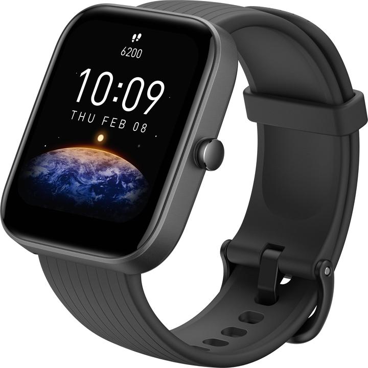 Actual product image Zepp A2171 Bip 3 Pro Black Extra large 4.29cm 1.69inch touch screen 14 days of battery life 5ATM (44.12 mm)