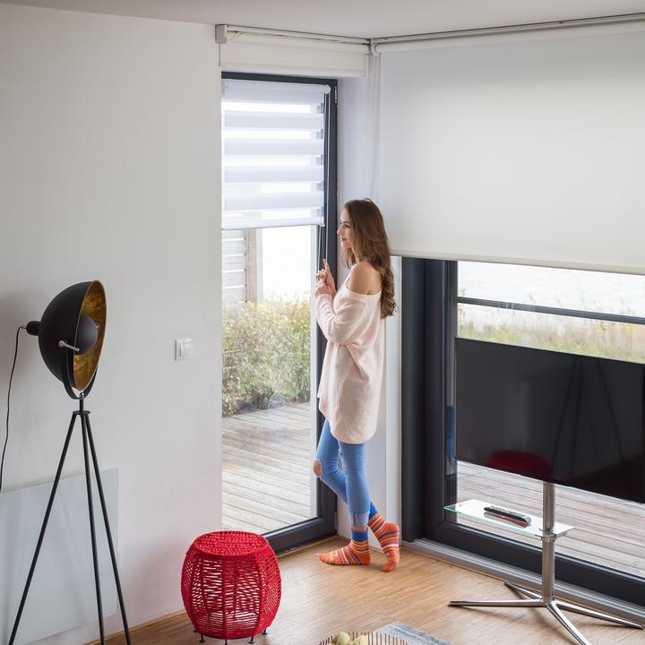 Produktbild Relaxdays Doppelrollo Klemmfix (90 x 6.5 x 156 cm)