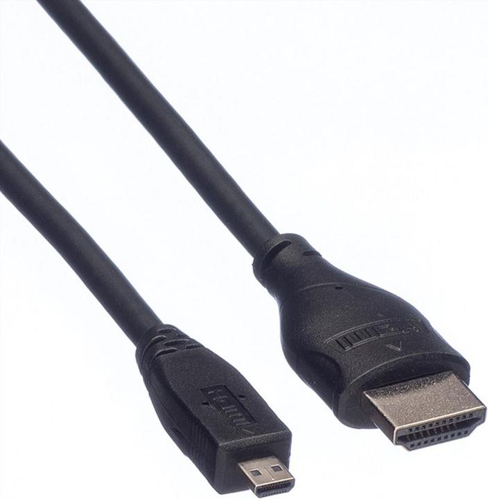 Actual product image Roline micro HDMI (Typ D) — HDMI (Typ A) (2 m, HDMI)