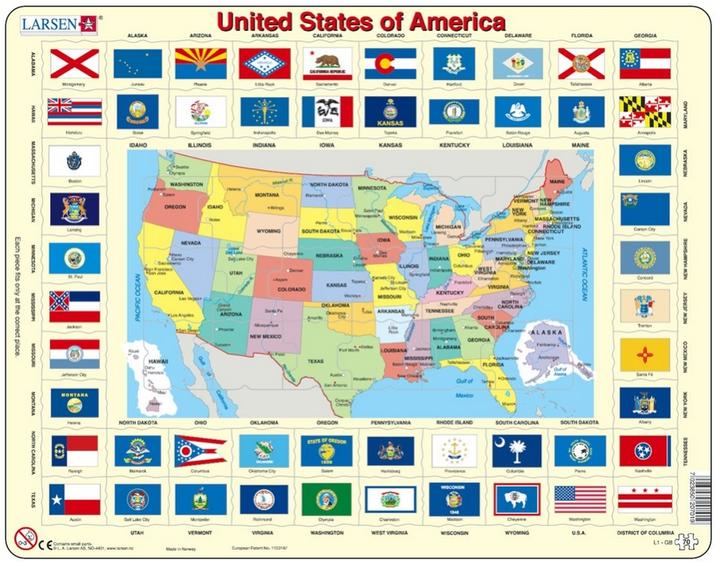 Produktbild Larsen Puzzle - Vereinigte Staaten von Amerika (70 Teile)
