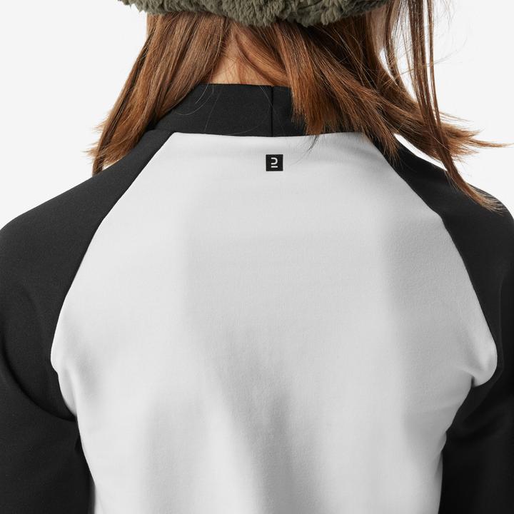 Produktbild Wedze Skiunterwäsche Funktionsshirt Kinder - BL 500 schwarz/weiss mit Motiv (164)