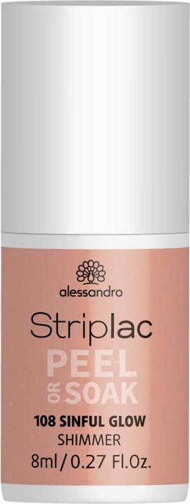 Immagine prodotto Alessandro Striplac Peel o Soak Sinful Glow 8 ml (Beige, Marrone, Smalto pelabile)
