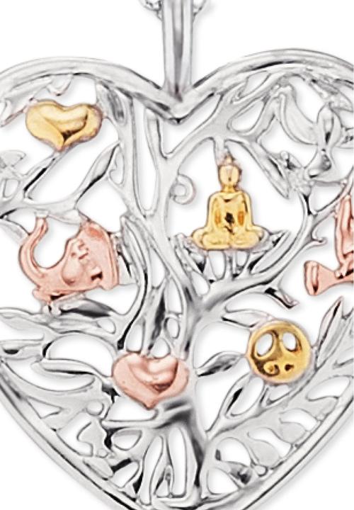 Immagine prodotto Engelsrufer Collana a cuore dell'albero della vita (Argento 925 placcato in platino, 50 cm)