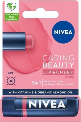 NIVEA Caring Beauty Lippenstift 3in1 Rose 4.8g (Rosa)