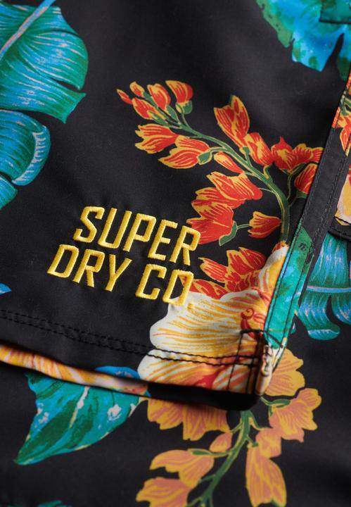 Produktbild Superdry 43cm lange Badeshorts mit Hawaii-Print (M)