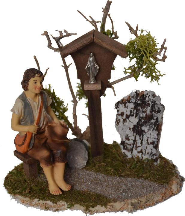 Alfred Kolbe Krippen Weihnachtskrippen-Zubehör-Set Wegmadonna & Hirte