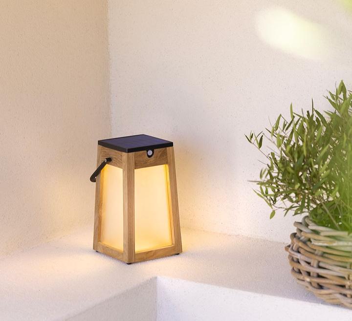 Produktbild Les Jardins Tecka Solarlaterne Teck 300 lumens (15 x 15 x 25 cm, 1 x)