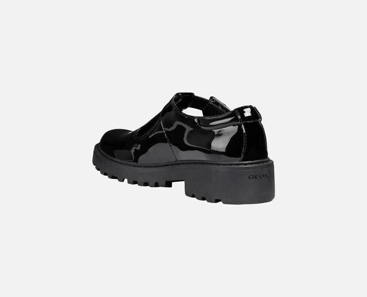 Actual product image Geox Girls J Casey G E Leather Shoes With Buckle (33)