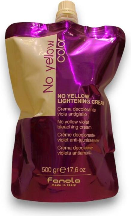 Actual product image Fanola No Yellow Violet Bleaching Cream 500 g (Yellow, Violet)