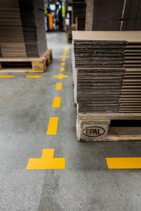 Actual product image Durable Signal stickers for the floor Form