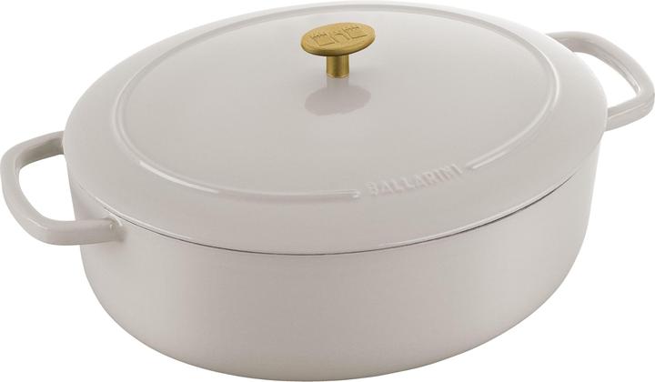 Image du produit Ballarini Cocotte BELLAMONTE 37 cm ovale 9,5 litres en fonte blanche (37 cm, Cocotte + faitout, Fonte)