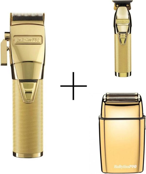 BaByliss Skeleton Gold + Goldfx + Rasierer Gold