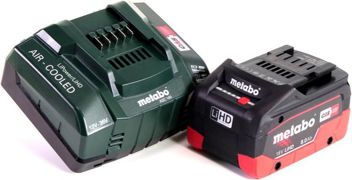 Produktbild Metabo Akku Basis Set 18V mit 1x Akku LiHD 8,0Ah ( 625369000 ) + Ladegerät ASC 145 ( 627378000 ) (18 V)