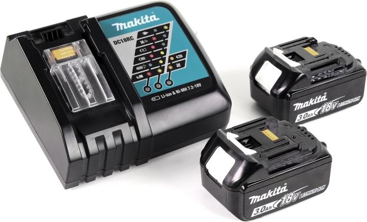 Actual product image Makita BDA 351 RFJ Battery Angle Drill 18V 13,5Nm + 2x Battery 3,0Ah + Charger + Makpac (Rechargeable battery operated)
