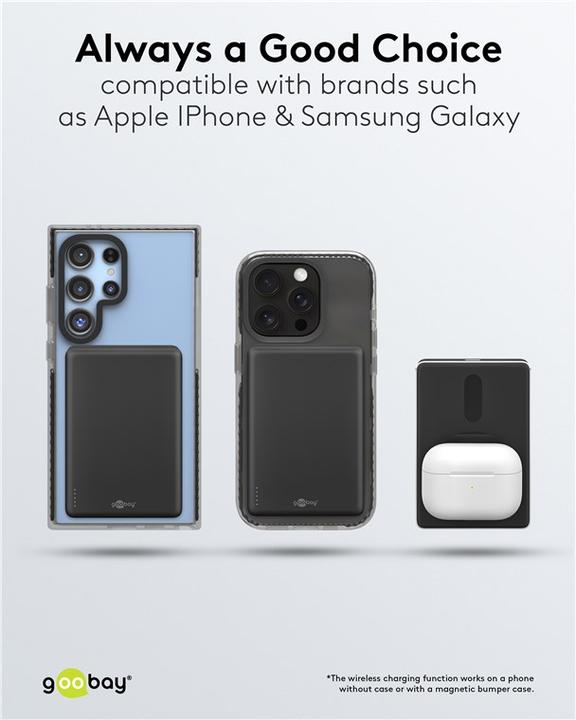 Produktbild Goobay Magnetische Wireless Powerbank 5.000 mAh (5000 mAh, 15 W)