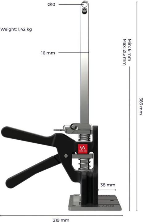 Image du produit Viking Arm outil d'assemblage à une main (215 mm)