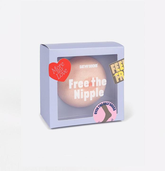 Eat My Socks Free the Nipple Socken, weiss (One Size)