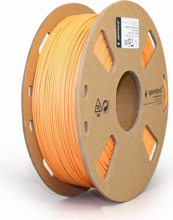 Immagine prodotto Gembird Filamento Matt PLA Arancione 1,75 mm 1 kg (PLA, 1.75 mm, 1350 g, Arancia)