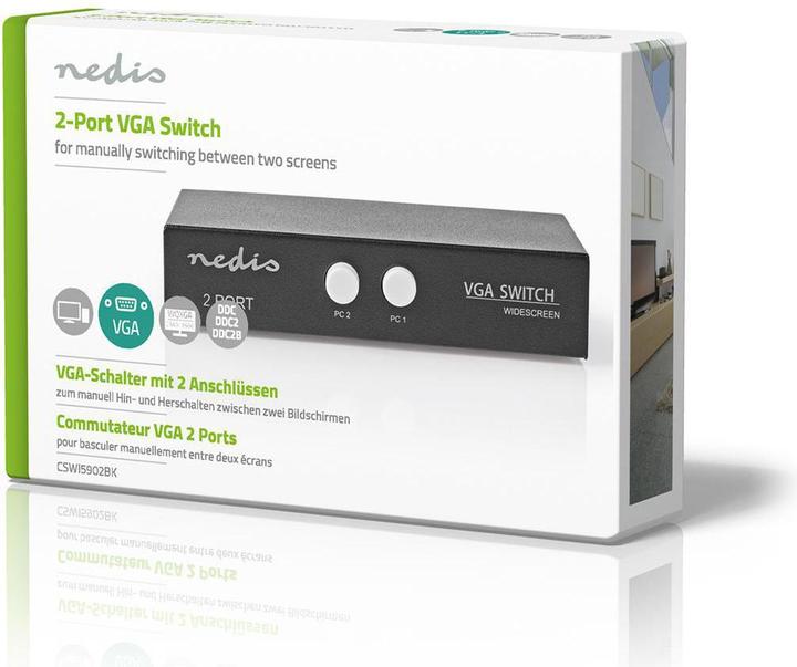 Immagine prodotto Nedis Switch VGA 2 porte Risoluzione massima: 2560x1600 500 MHz