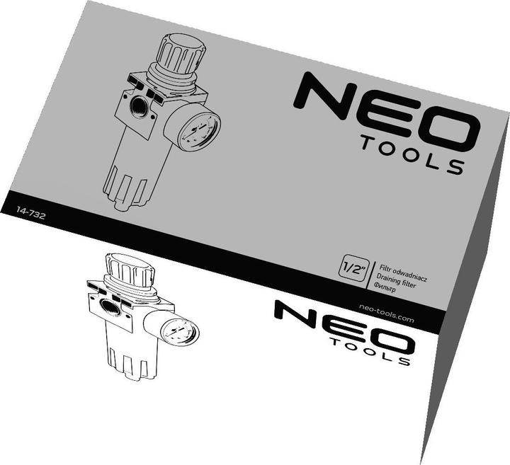 Produktbild Neo Tools 1/2 "filter dryer, with pressure reducer, metal housing
