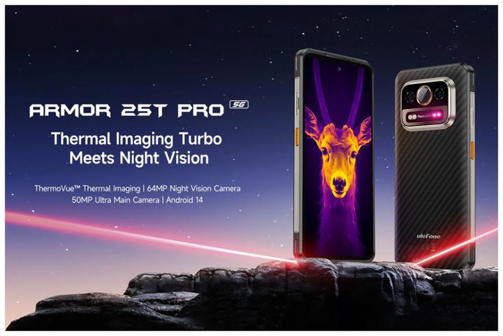 Actual product image Ulefone Armor 25T Pro (256 GB, Frost Black, 6.78", Dual SIM, 50 Mpx, 5G)