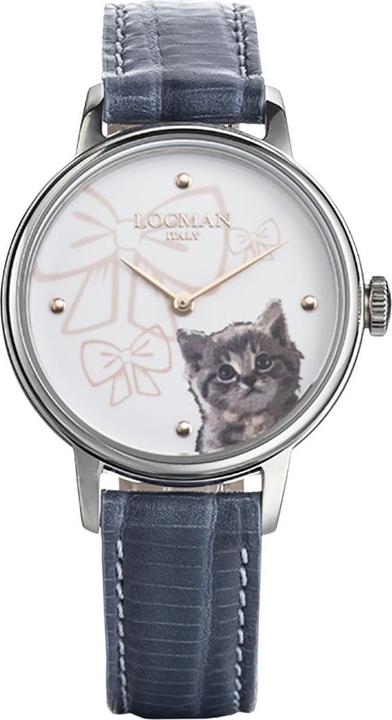 Produktbild Locman Italy Damenuhr 1960 Fantasy Cat Ref. F253A08S-00WHGA1PS (Analoguhr, 32 mm)