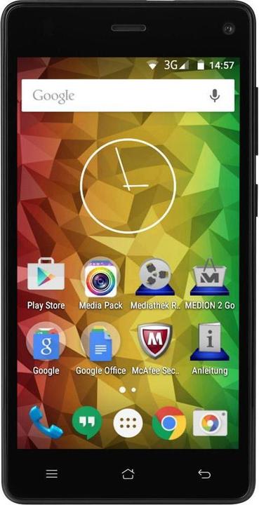 Actual product image Medion Life E5001 (8 GB, Black, 5", Dual SIM, 3G)