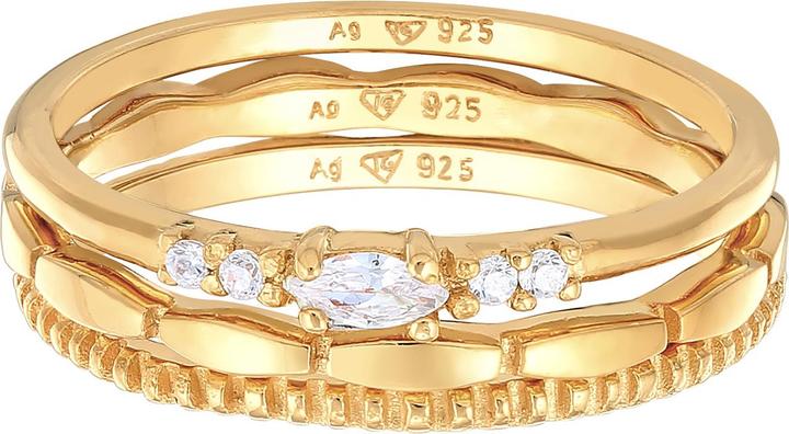 Immagine prodotto Elli Anello di cristallo, set di anelli (54, 925 Argento)