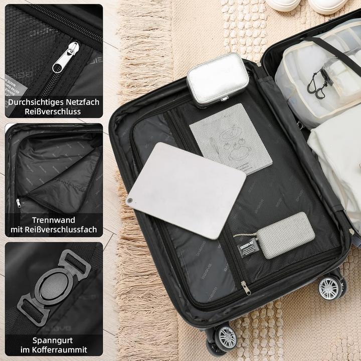 Actual product image Beibye Champagne Suitcase Set
