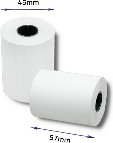 Immagine prodotto Qoltec 51896 Rotolo termico 57 x 20 | 55g/m2 | 10 pz. | Senza BPA