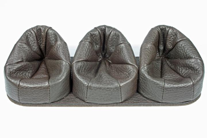 Image du produit Martin Wess Porte-pipe 3 pièces cuir noir