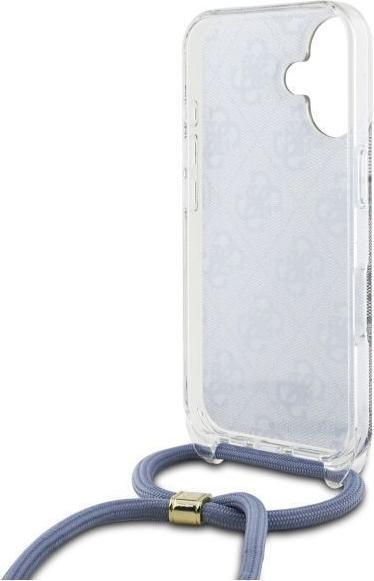 Produktbild Guess GUHCP16SHC4SEB iPhone 16 6.1" niebieski/blue hardcase Crossbody Cord 4G Print