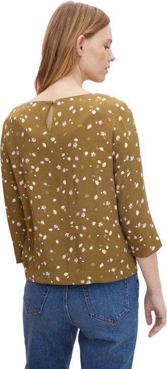 Produktbild Tom Tailor Bluse Gemusterte Sommerbluse mit U-Boot Ausschnitt (34)