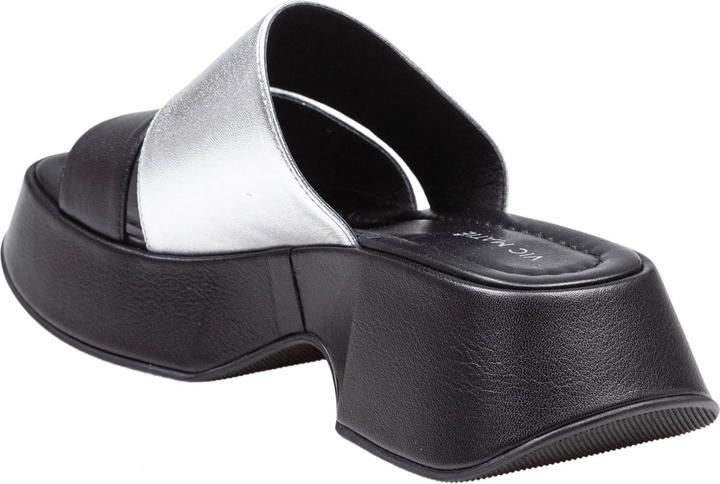 Actual product image Vic Matie mini yoko sandal in black and silver leather (39)