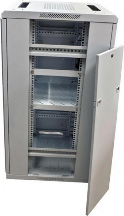 Produktbild Allnet 19 Schrank 22HE B600 / T900mm *lichtgrau* SNB-Serie Glastür (22 HE, 19 Zoll Rack)