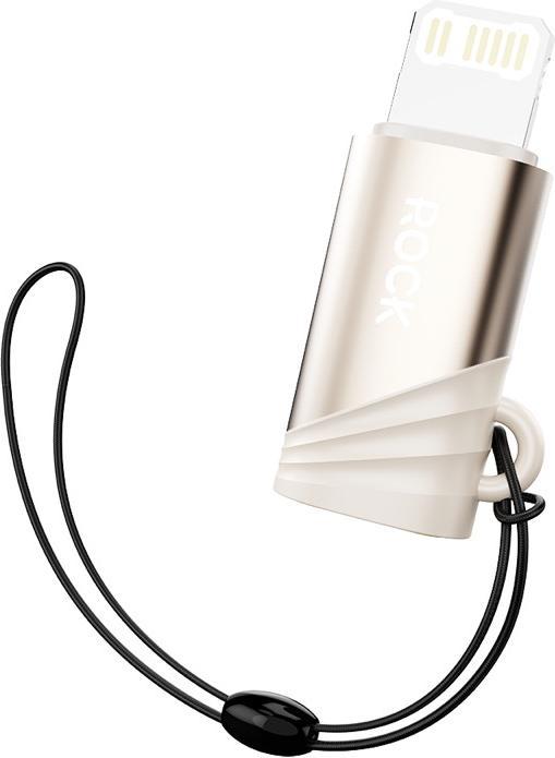 Produktbild Rock - RCL0021 Adapter USB Typ-C Female zu Lightning Adapter männlich, Gold (USB Typ C, Lightning)