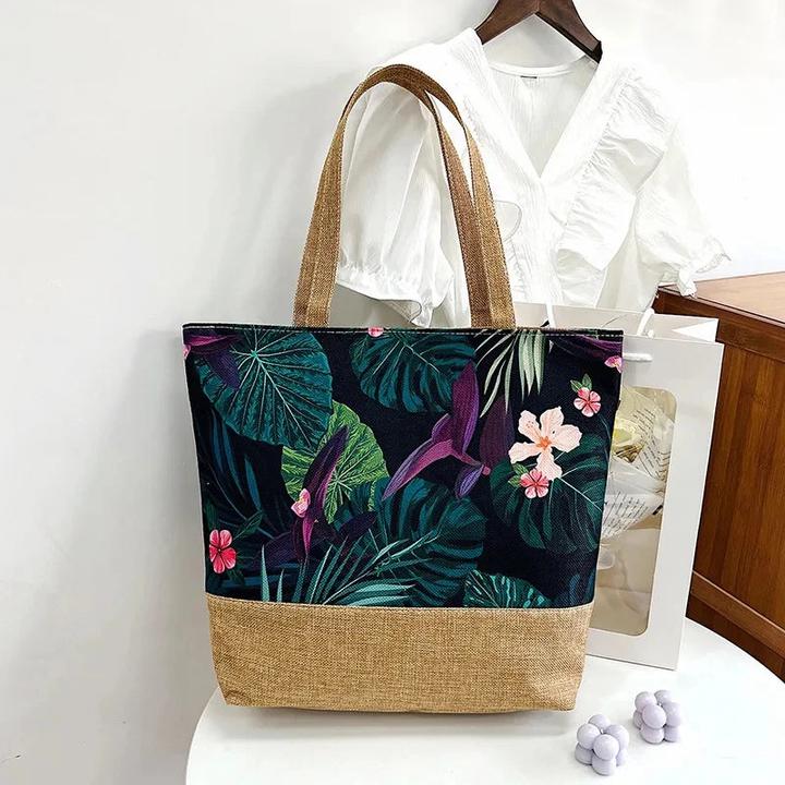 Produktbild Only-Bags.Store Handtasche Tote Casual Blume Drucken Leinwand Graffiti