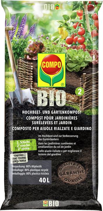 Produktbild Compo Bio Hochbeet- und Gartenkompost (40 l, Erde ohne Torf)