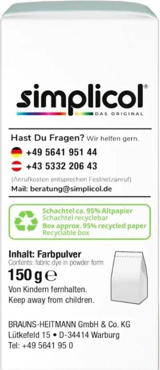 Actual product image Simplicol Textile colour expert (Mint)