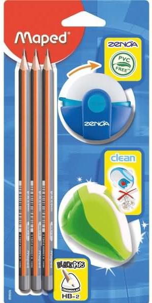 Produktbild Magni Multi Kit Maped 5-teilig Radierer,Spitzer,3 Bleist (1 x)
